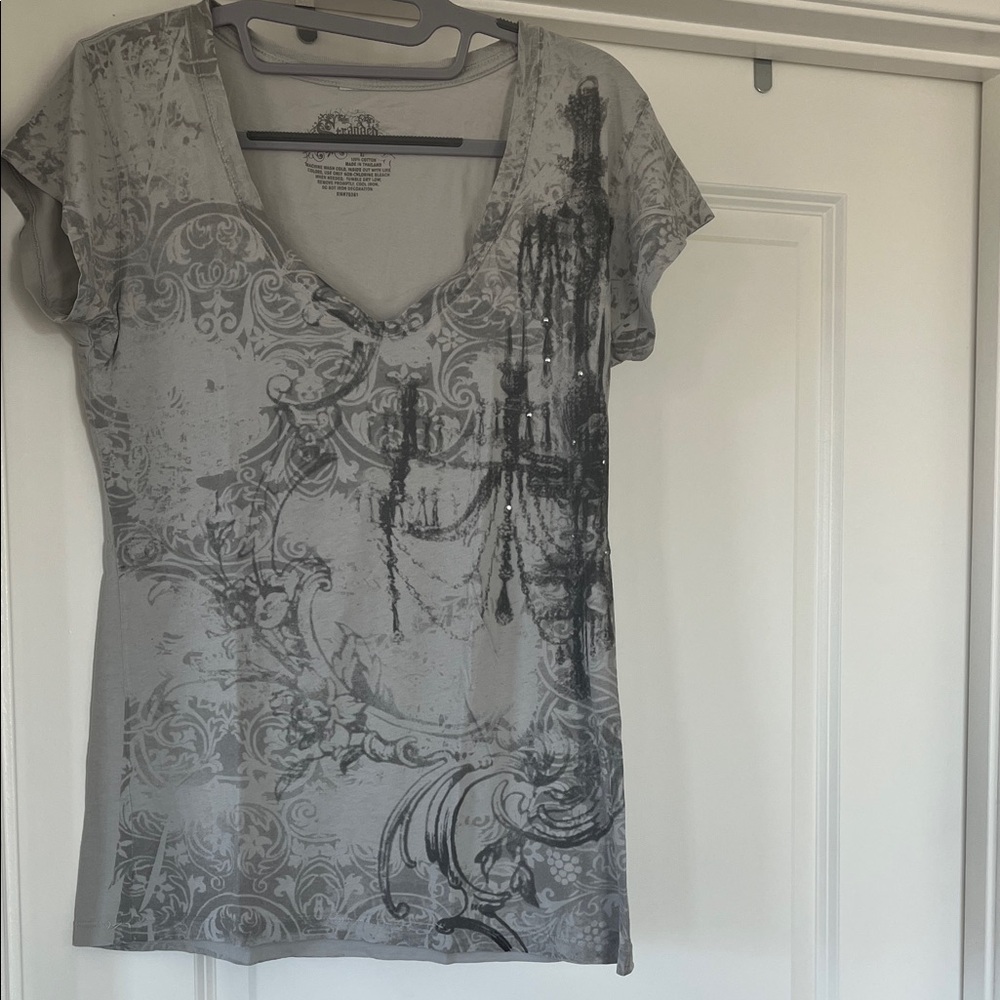 Stranded Women’s V-Neck Short-Sleeve Graphic T-Shirt